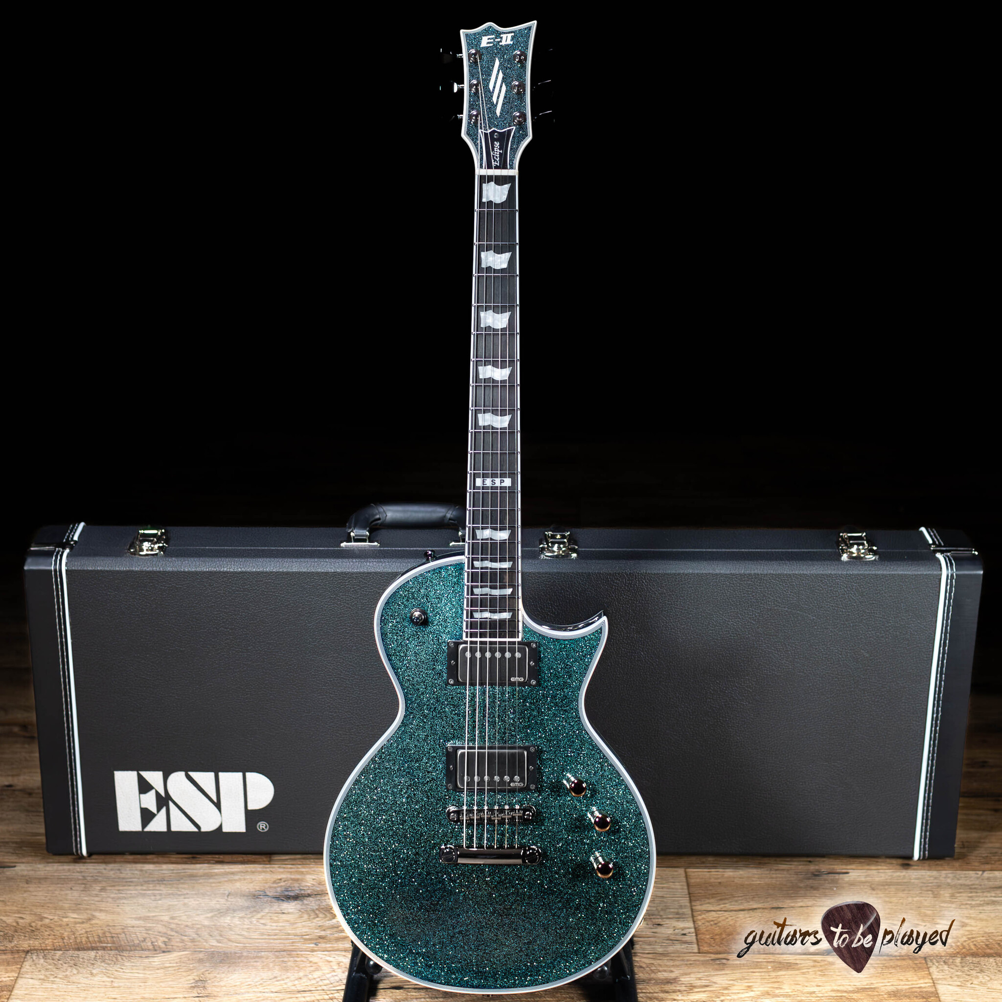 ESP E-II Eclipse DB EMG Guitar w/ Case – Granite Sparkle - Guitars