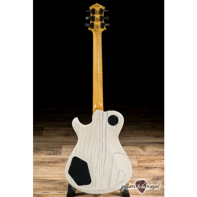 Knaggs Kenai Swamp Ash Center Purf TOM Guitar – Black/Crème Drift