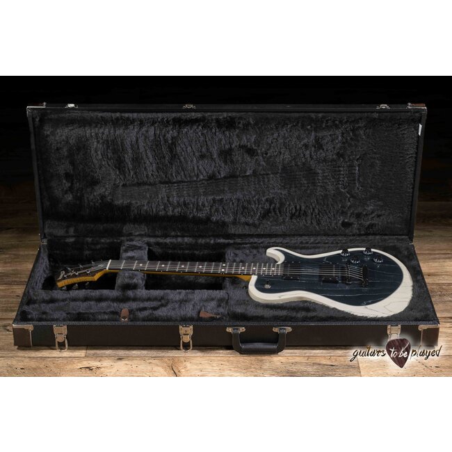 Knaggs Kenai Swamp Ash Center Purf TOM Guitar – Black/Crème Drift