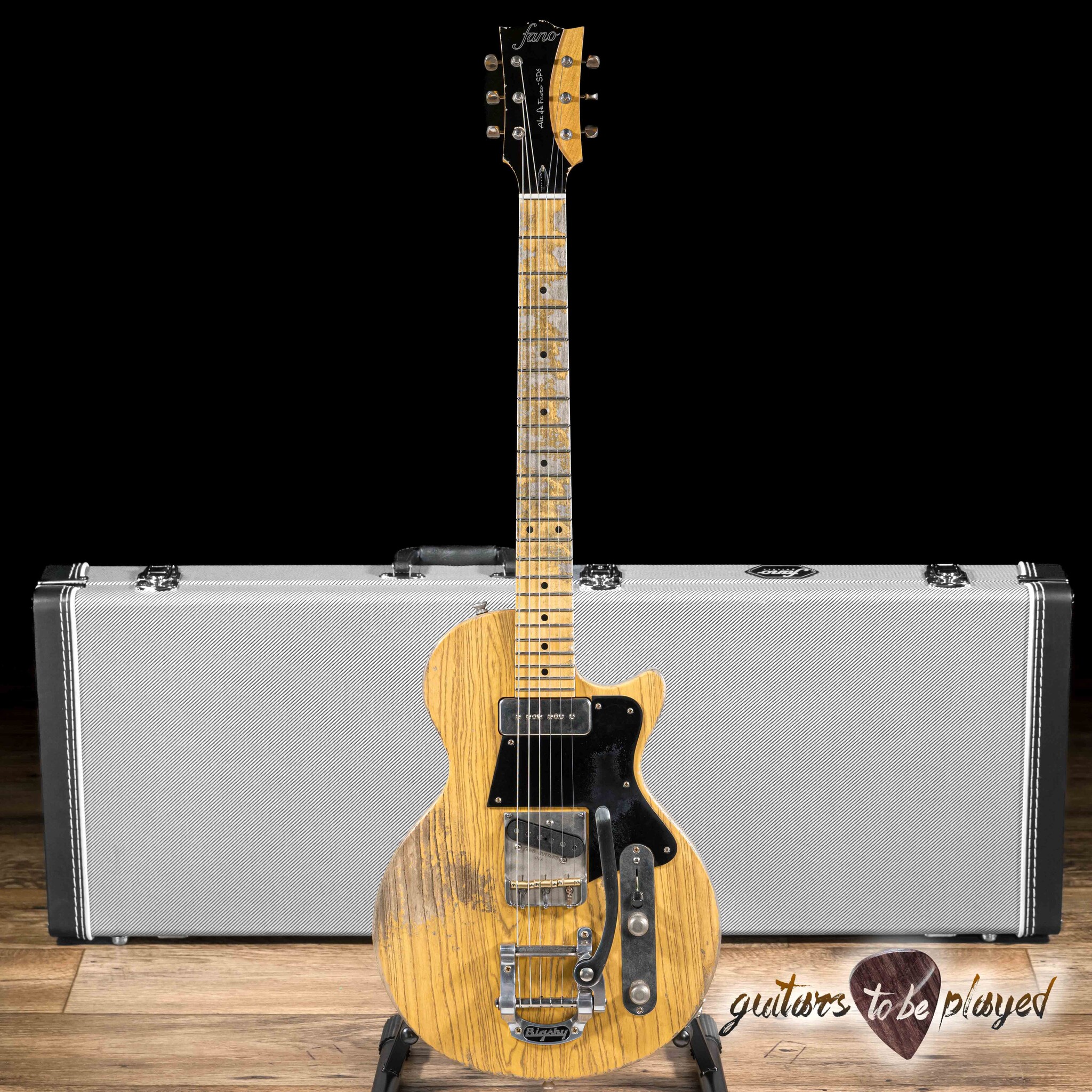 Fano SP6 Alt De Facto Swamp Ash Bigsby Guitar – Butterscotch Fano SP6 Alt De Facto Swamp Ash Bigsby Guitar – Butterscotch