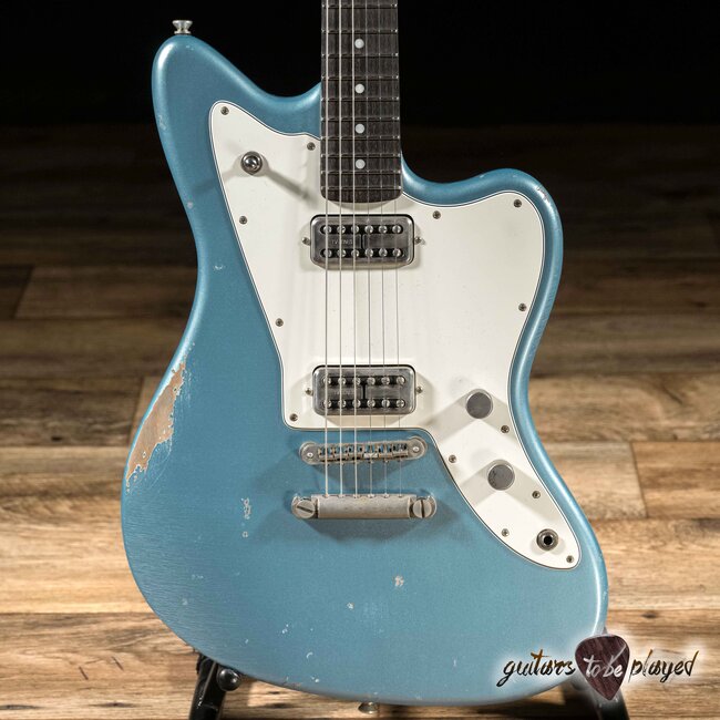 Fano JM6 Oltre TV Jones Classic/PowerTron Guitar w/ Gigbag – Ice Blue Metallic