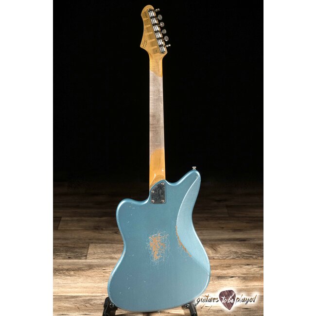 Fano JM6 Oltre TV Jones Classic/PowerTron Guitar w/ Gigbag – Ice Blue Metallic