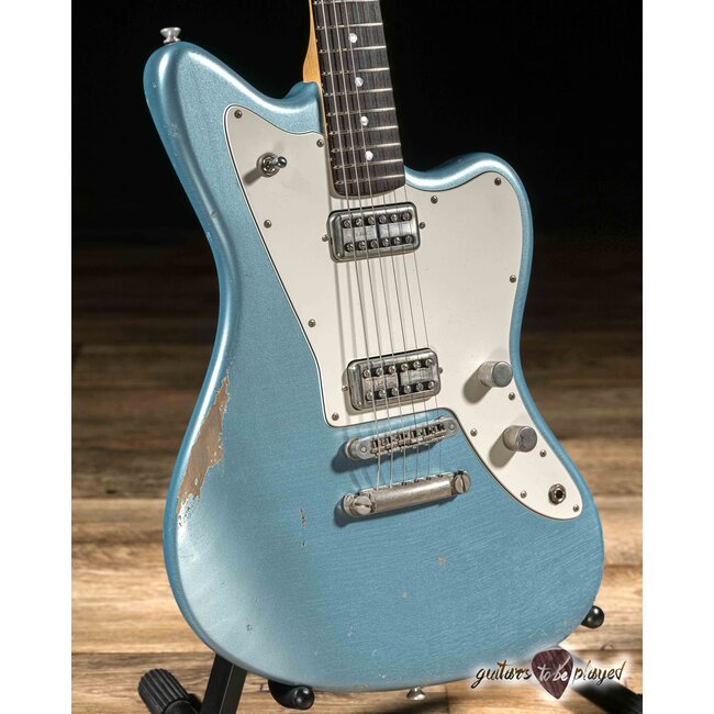 Fano JM6 Oltre TV Jones Classic/PowerTron Guitar w/ Gigbag – Ice Blue Metallic