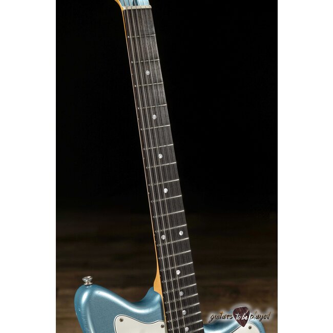 Fano JM6 Oltre TV Jones Classic/PowerTron Guitar w/ Gigbag – Ice Blue Metallic