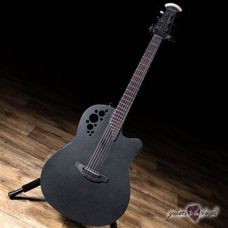 Used Ovation Elite TX Series 1778TX-5 Acoustic/Electric Guitar – Satin Black