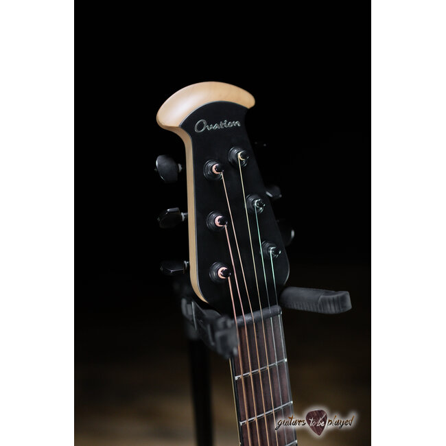 Ovation Elite TX Series 1778TX-5 Acoustic/Electric Guitar – Satin Black