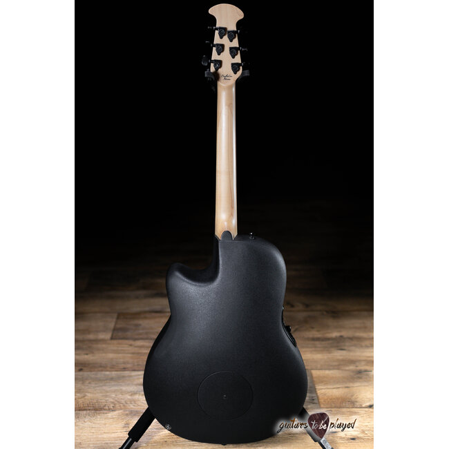 Ovation Elite TX Series 1778TX-5 Acoustic/Electric Guitar – Satin Black