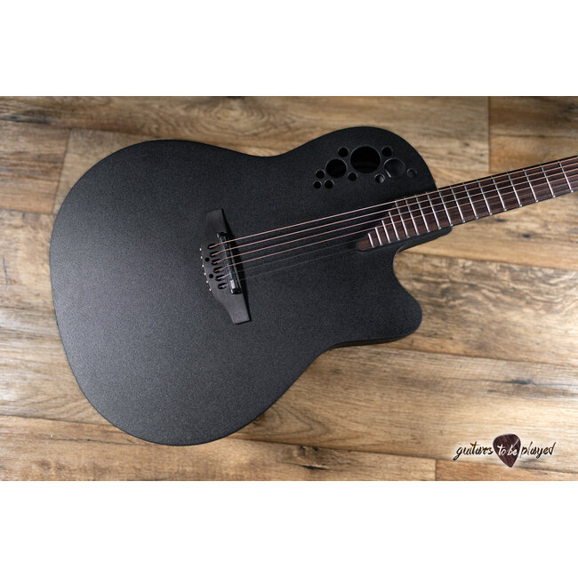Ovation Elite TX Series 1778TX-5 Acoustic/Electric Guitar – Satin Black