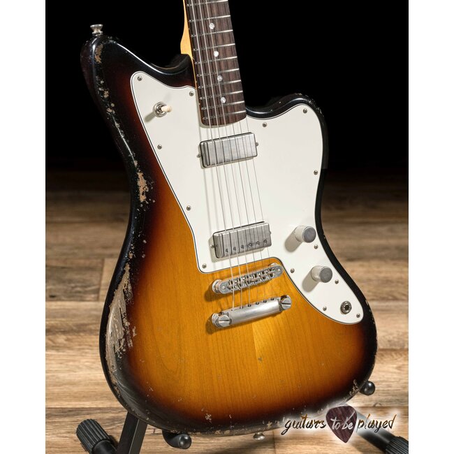 Fano JM6 Oltre Lollar Firebird & Mini Humbucker Guitar w/ Gigbag – Tobacco Burst