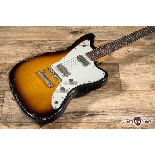 Fano JM6 Oltre Lollar Firebird & Mini Humbucker Guitar w/ Gigbag – Tobacco Burst