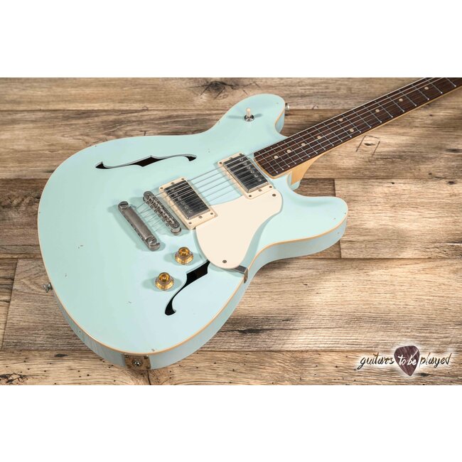 Fano GF6 Alt de Facto Semi-Hollow Lollar El Rayo Guitar w/ Case – Blue Boy