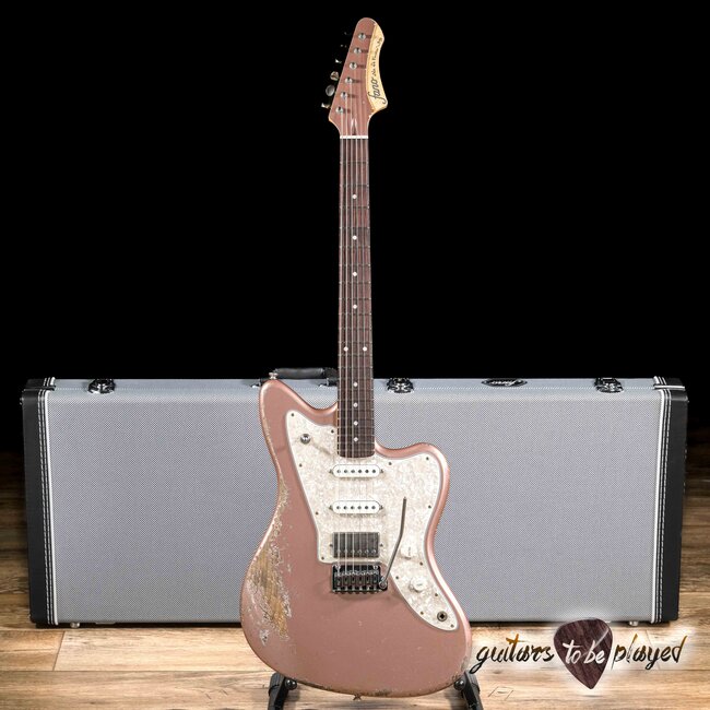 Fano JM6 Alt de Facto HSS Strat Trem Guitar w/ Hard Case – Rose Gold