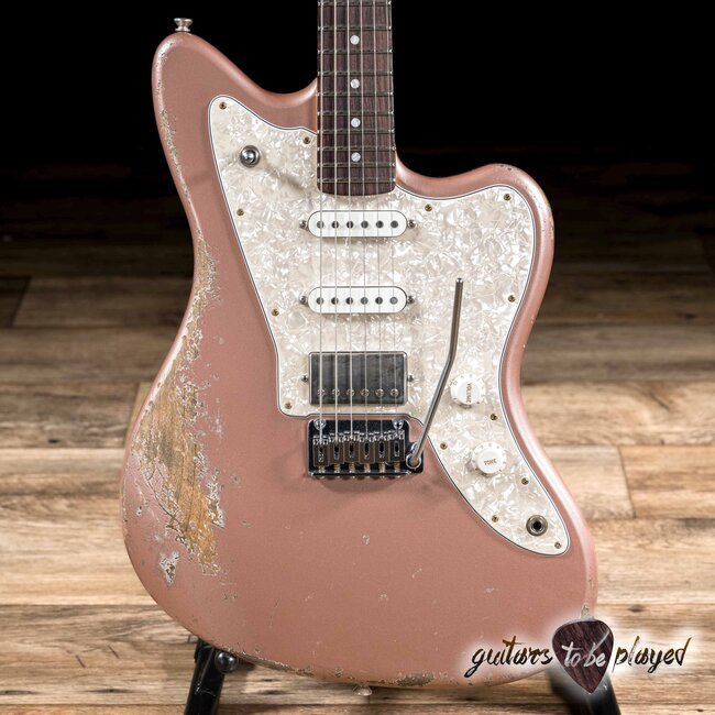 Fano JM6 Alt de Facto HSS Strat Trem Guitar w/ Hard Case – Rose Gold