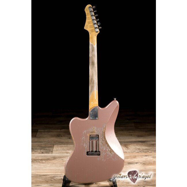 Fano JM6 Alt de Facto HSS Strat Trem Guitar w/ Hard Case – Rose Gold