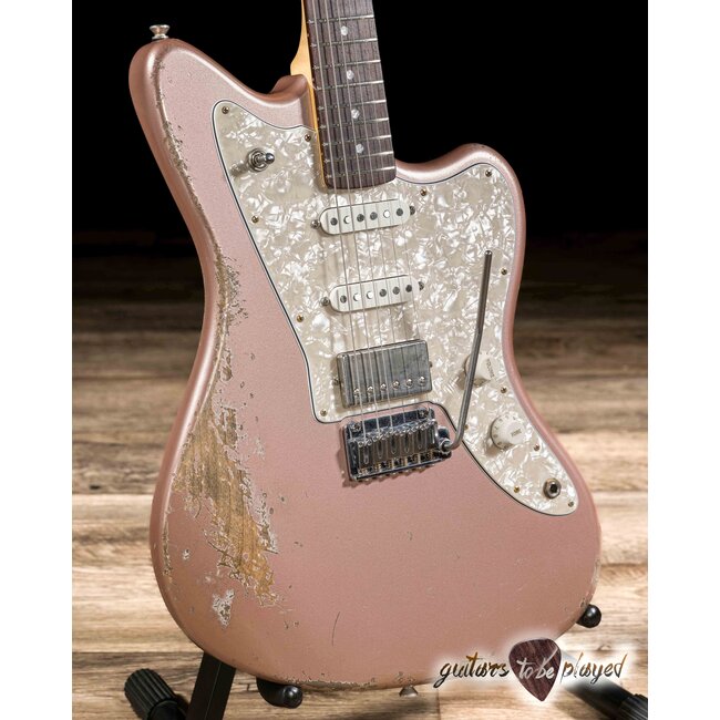 Fano JM6 Alt de Facto HSS Strat Trem Guitar w/ Hard Case – Rose Gold