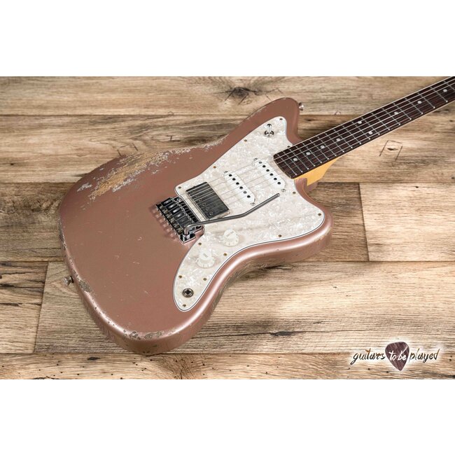 Fano JM6 Alt de Facto HSS Strat Trem Guitar w/ Hard Case – Rose Gold