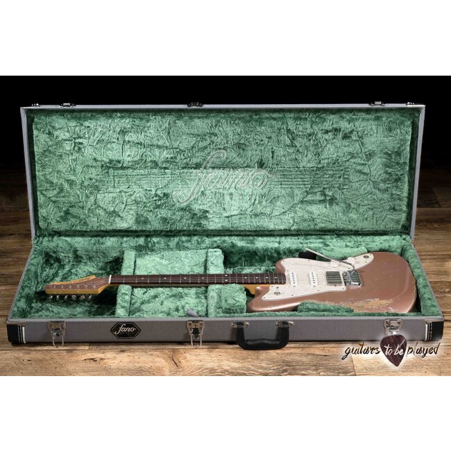 Fano JM6 Alt de Facto HSS Strat Trem Guitar w/ Hard Case – Rose Gold