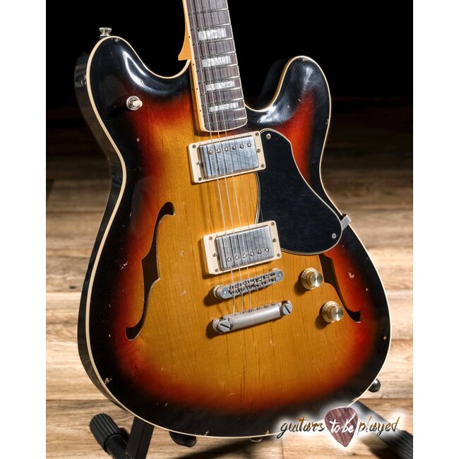 Fano GF6 Alt de Facto Lollar Imperial Semi-Hollow w/ Case – 3-Tone Sunburst