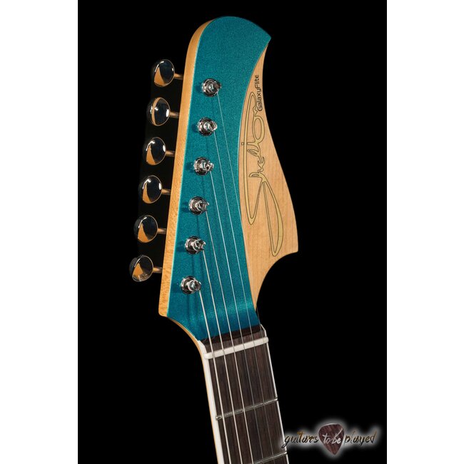 Shelton GalaxyFlite Super III Pine Body w/ Fralins – Aquamarine Firemist