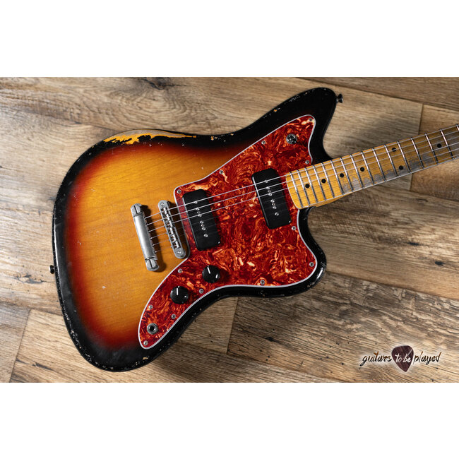 Fano JM6 Oltre Lollar P-90 Guitar w/ Gigbag – 3-Tone Sunburst