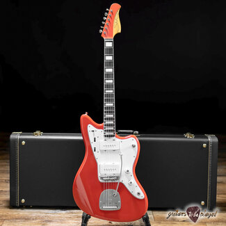 Shelton Electric Instruments Shelton GalaxyFlite Vintage Pine Body w/ Lambertones Ristrettos – Fiesta Red