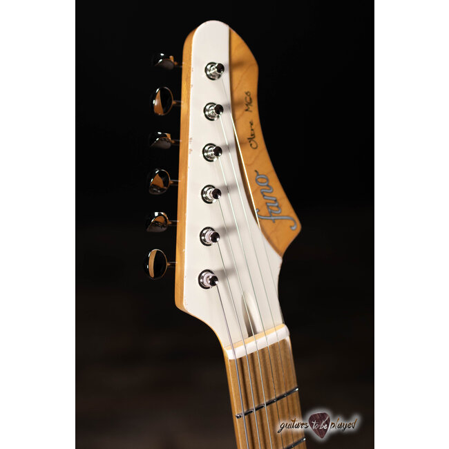 Fano MG6 Oltre Maple Neck Lollar P-90 Guitar w/ Gigbag – Olympic White
