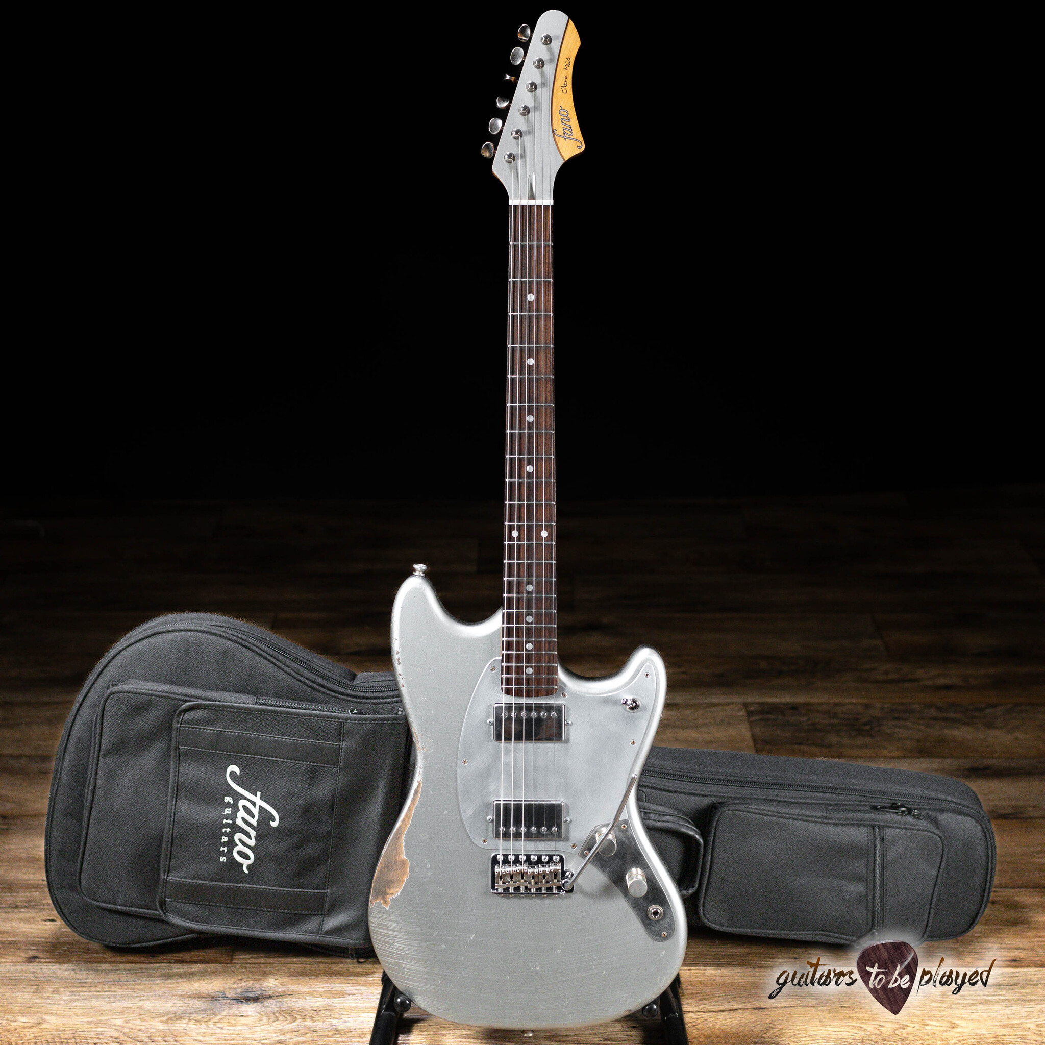 【人気急上昇】 Oltre MG6 Fano Humbucker Silver Inca – Gigbag w/ Guitar ギター