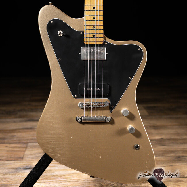 Fano PX6 Oltre Maple Neck Lollar Imperial/P-90 Guitar w/ Gigbag – Shoreline Gold