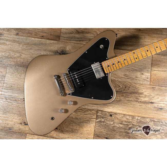 Fano PX6 Oltre Maple Neck Lollar Imperial/P-90 Guitar w/ Gigbag – Shoreline Gold