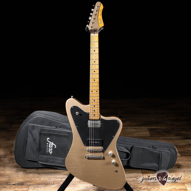 Fano PX6 Oltre Maple Neck Lollar Imperial/P-90 Guitar w/ Gigbag – Shoreline Gold
