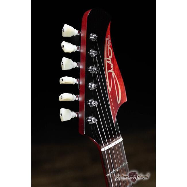 Shelton SkyFlite Mahogany Body w/ Curly Cherry Neck – Cherry Red Gloss