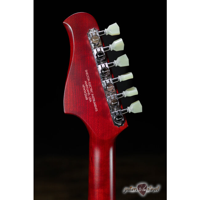 Shelton SkyFlite Mahogany Body w/ Curly Cherry Neck – Cherry Red Gloss
