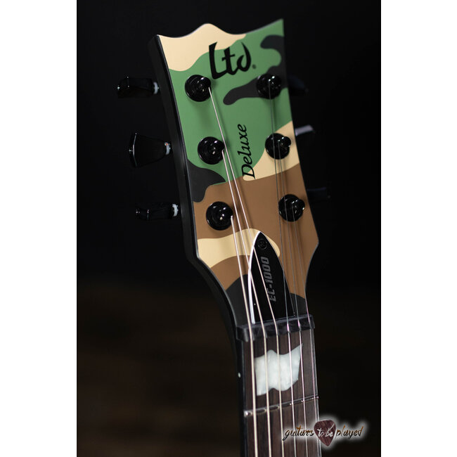 ESP LTD EC-1000 Fishman Fluence Guitar – Woodland Camo Satin