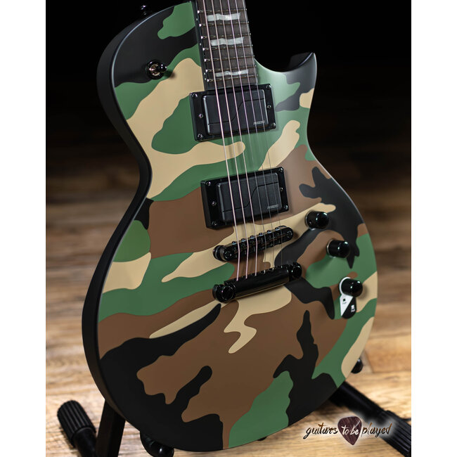 ESP LTD EC-1000 Fishman Fluence Guitar – Woodland Camo Satin