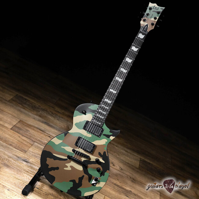 ESP LTD EC-1000 Fishman Fluence Guitar – Woodland Camo Satin