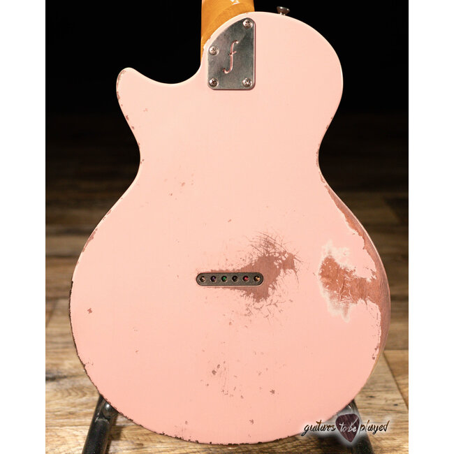Fano SP6 Oltre Lollar P-90/T-Style Guitar w/ Gigbag – Shell Pink