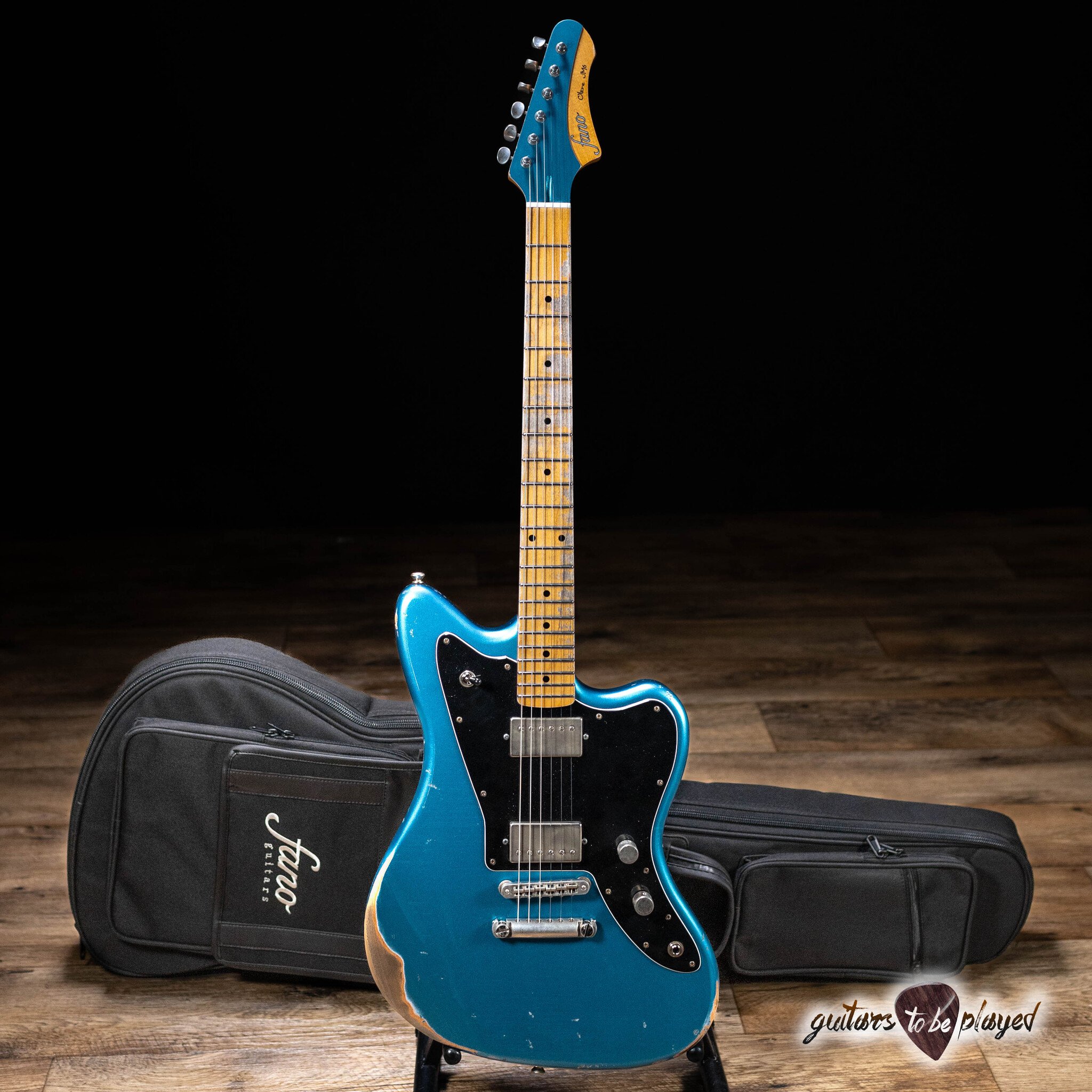 ギター Fano Guitars JM6 Oltre Lake Placid Blue Fano JM6 Oltre Maple Neck Humbucker Guitar – Lake Placid