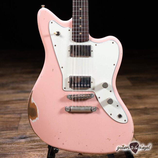 Fano JM6 Oltre Lollar Imperial & "The Bird" Guitar w/ Gigbag – Shell Pink