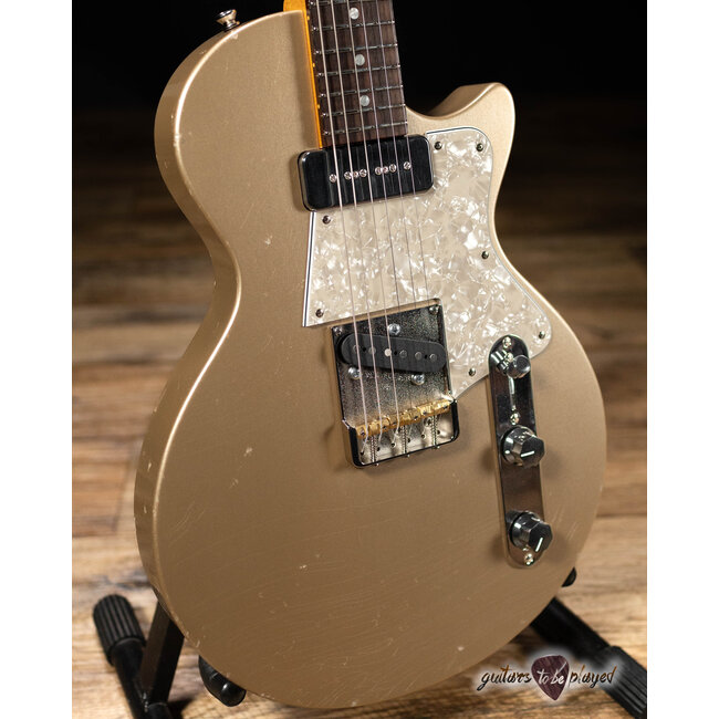 Fano SP6 Oltre P-90/T-Style Guitar w/ Gigbag – Shoreline Gold
