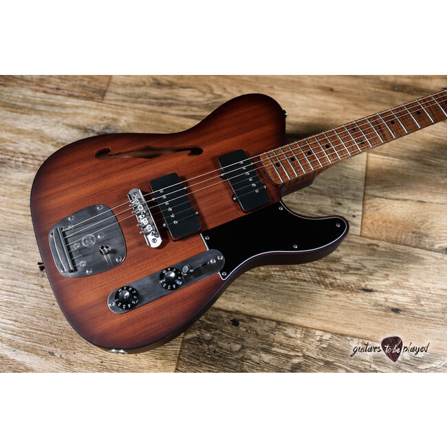 Shelton Timeflite GTX Redwood w/ Mastery & Flame Maple – Violin Burst Satin