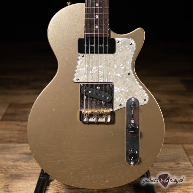 Fano SP6 Oltre P-90/T-Style Guitar w/ Gigbag – Shoreline Gold