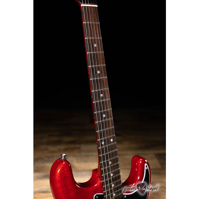Shelton SkyFlite Mahogany Body w/ Curly Cherry Neck – Cherry Red Gloss
