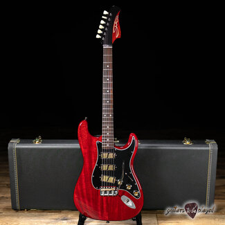 Shelton Electric Instruments Shelton SkyFlite Mahogany Body w/ Curly Cherry Neck – Cherry Red Gloss