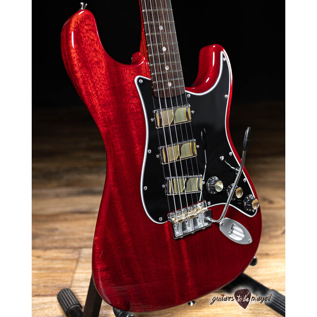 Shelton SkyFlite Mahogany Body w/ Curly Cherry Neck – Cherry Red Gloss