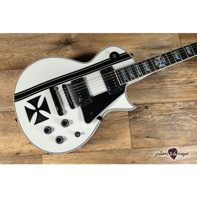 ESP Japan Custom Shop Iron Cross James Hetfield Signature Guitar – Snow White