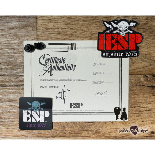 ESP Japan Custom Shop Iron Cross James Hetfield Signature Guitar – Snow White