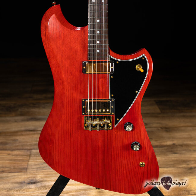 Novo Voltur V2 Gold Hardware w/ Fralin Firebird & HB – Faded Cherry