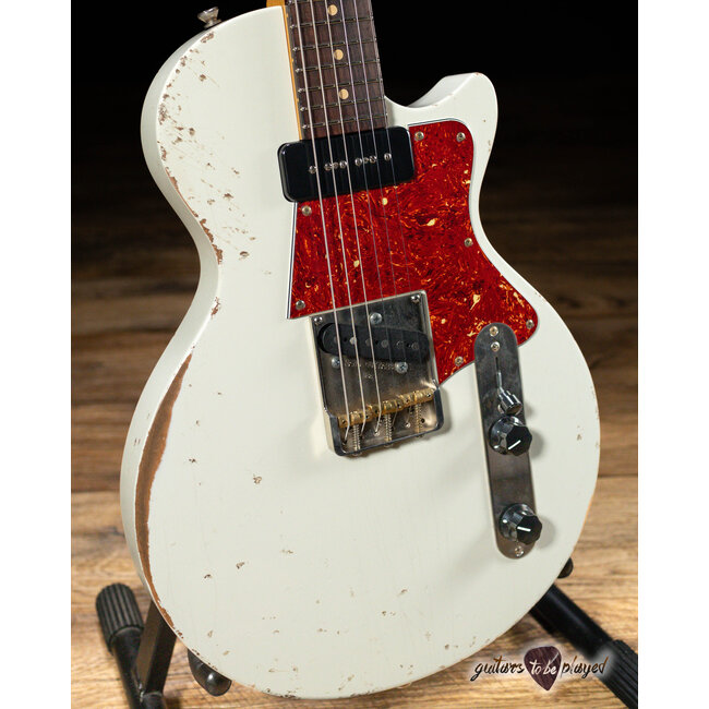 Fano SP6 Oltre Lollar P-90/T-Style Guitar w/ Gigbag – Olympic White