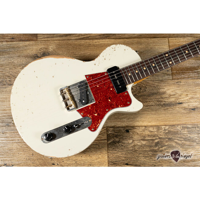 Fano SP6 Oltre Lollar P-90/T-Style Guitar w/ Gigbag – Olympic White