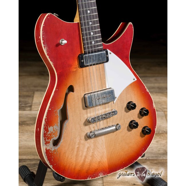 Fano RB6T Alt de Facto Thinline Firebird/P-90 Guitar w/ Case – Fire Glow